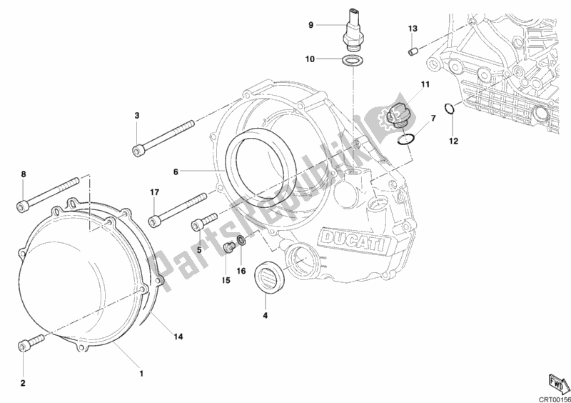 Toutes les pièces pour le Couvercle D'embrayage, Extérieur du Ducati Superbike 999 S 2003